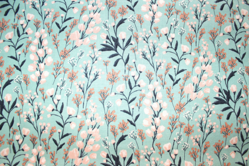 Designerbaumwollstoff Field of Dreams teal (10 cm)